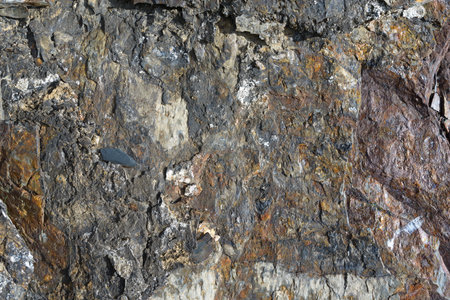 texture layers metamorphic rocks closeup