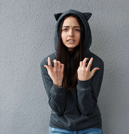 teenage girl wonders how this can beの写真素材