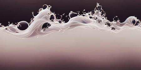water texture with a flowing liquid and splashes and droplets. seamlessの写真素材