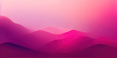 mountains in pink on an abstract blurry backdropの写真素材