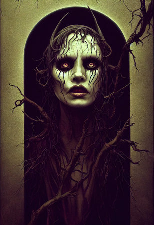 dreadful black marsh banshee with thick roots