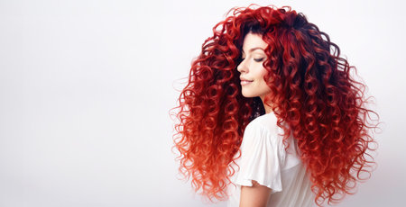 Happy Colored Ombre Hairstyle with a Playful Vibeの素材