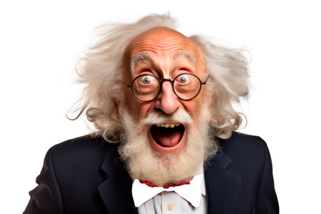 Radiant elderly gentleman posing for a fashion shoot.の素材