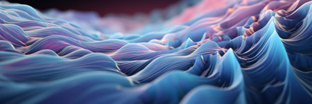 Colorful undulating surface representing material science.の素材