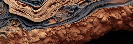 Colorful patterns showcasing material science.の素材