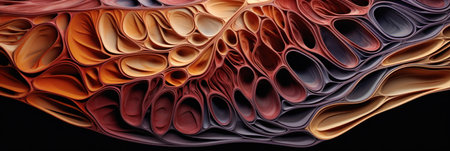 Artistic representation of materials for science.の素材