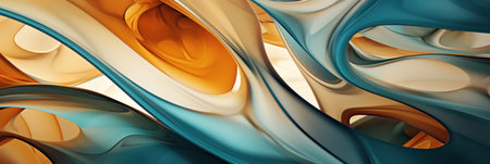 Vibrant fluid shapes for material science concept.の素材