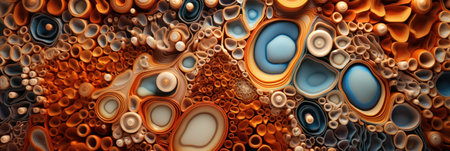 Colorful macro view of material science texture.の素材