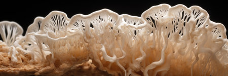 Close-up view of microstructure resembling coral.の素材