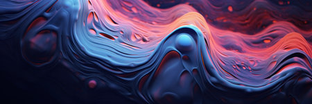 Colorful wavy texture representing material science concepts.の素材
