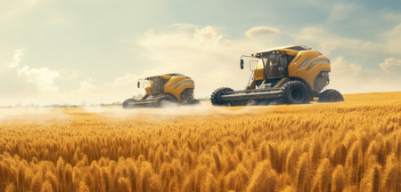 Advanced agriculture machinery supports rural growthの素材