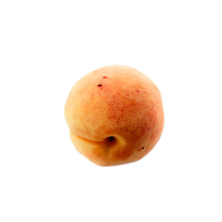 Juicy ripe apricot isolated on white background closeup macro peachの写真素材