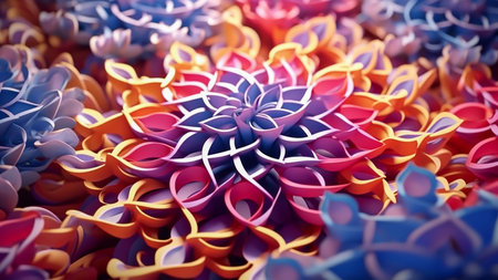 Colorful Flower Abstract and Nature Wallpapers, Generative AIの素材