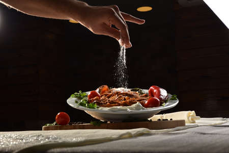 Serving Leaf Meatの写真素材