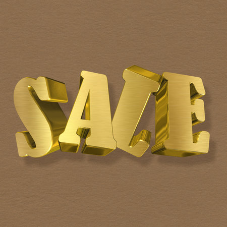 Sale, Gold Metal Lettersの写真素材