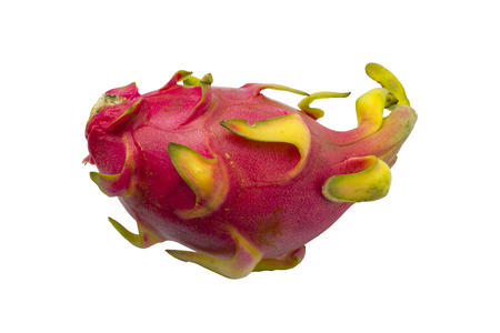 Fresh Dragon fruit or Pitaya on white background. isolated objectの写真素材