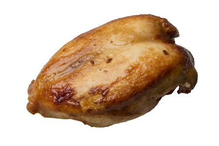 Grilled chicken breast on a white background. Isolated objectの写真素材