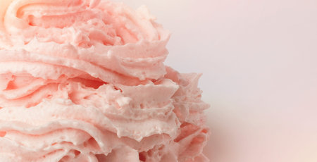 pink whipped cream with copy space. background textureの写真素材