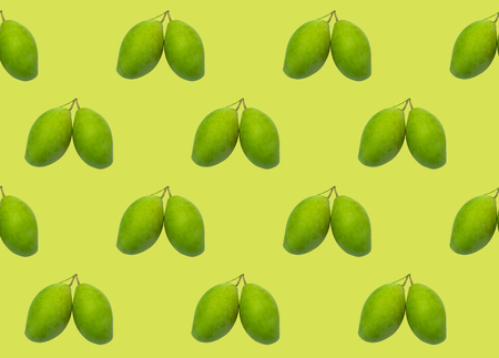 Colorful pattern of mango green. Green backgroundの写真素材