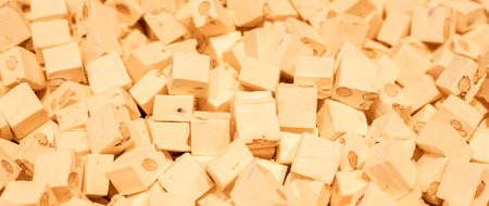 white nougat with ingredients. Background Textureの写真素材