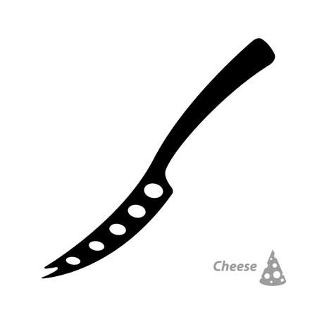 Cheese knife sign. Symbol, kitchen appliance. Flat style. Vector illustrationのイラスト素材