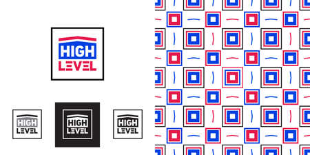 Logo template. High level. Abstract seamless background. Vector, illustrationのイラスト素材