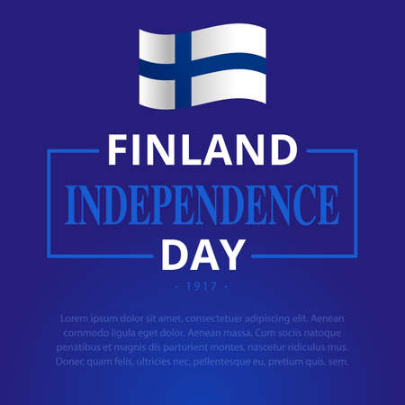 Finland Independence Day, square banner with place for text. Holiday concept. Vector, illustrationのイラスト素材