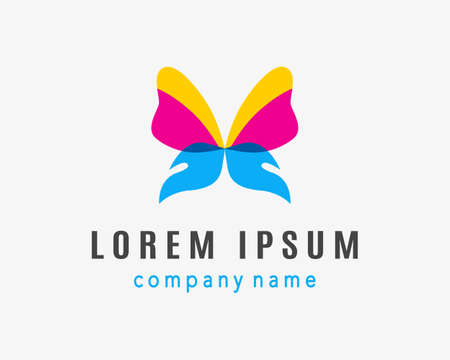 Butterfly creative company template. Business conceptのイラスト素材