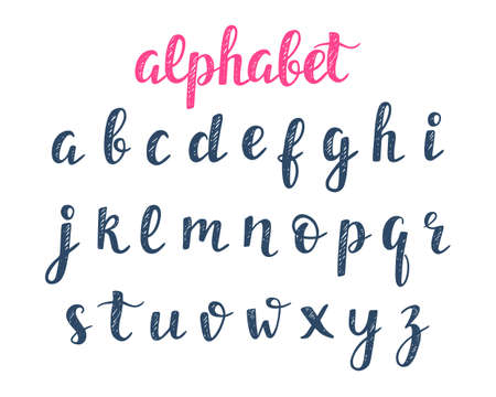 Vector Alphabet. ABC Hand Letteringのイラスト素材