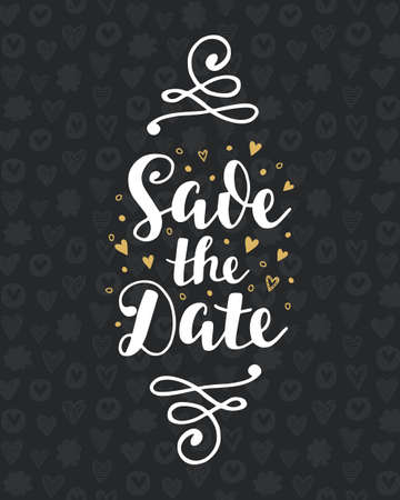 Save The Date Wedding Invitation Cardのイラスト素材
