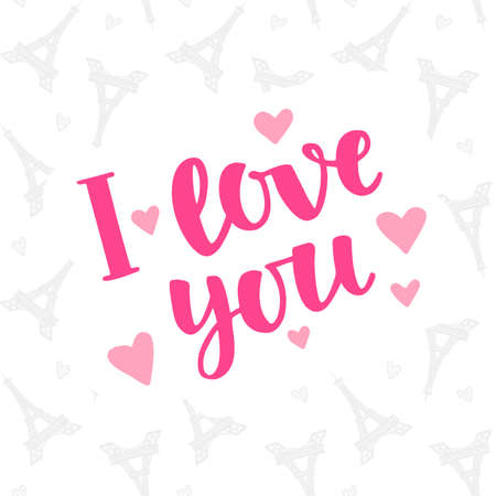 I Love You conceptのイラスト素材