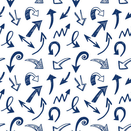 Hand Drawn Arrows Patternのイラスト素材