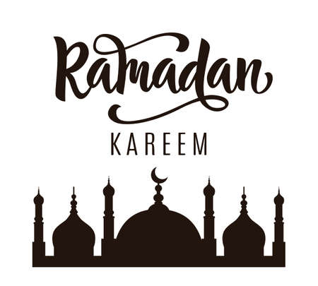 Ramadan Kareem greeting posterのイラスト素材