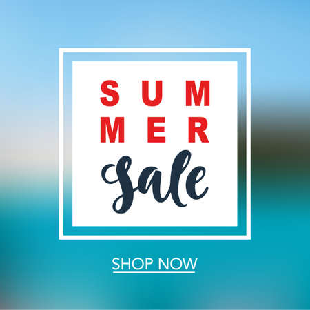 Summer Sale mobile banner template for online shopping, network. Vector Illustrationのイラスト素材