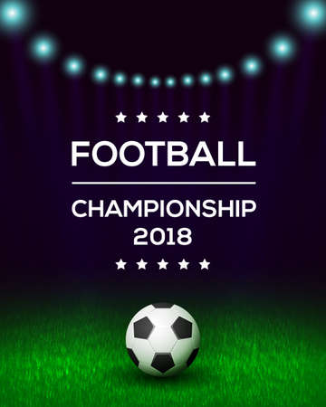 Football championship poster, flyer, banner templateのイラスト素材