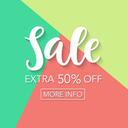 Sale fifty percent off. Online shopping banner templateのイラスト素材