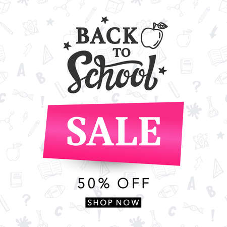 Back to School Sale Banner Templateのイラスト素材