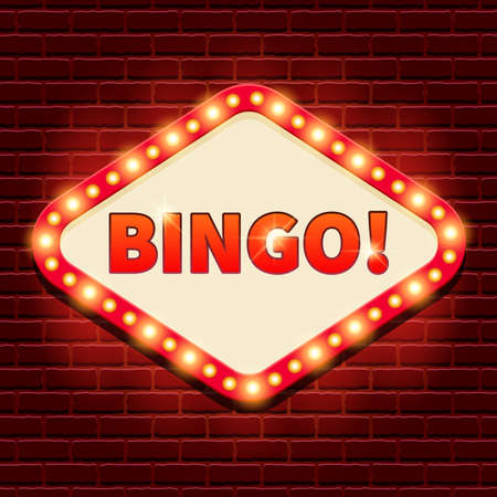 Bingo! Casino, lotto billboard backgroundのイラスト素材