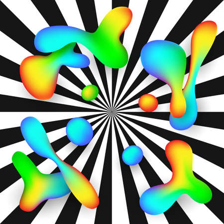 Creative abstract with fluid colorful shapes.のイラスト素材