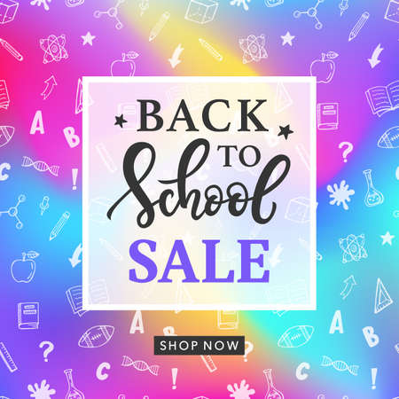 Back to School Sale Banner Templateのイラスト素材