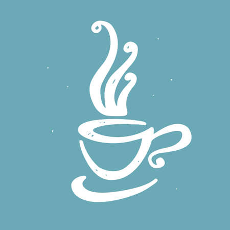 Hand drawn doodle cup of coffeeのイラスト素材