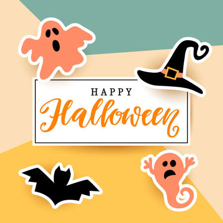 Halloween Handwritten Letteringのイラスト素材