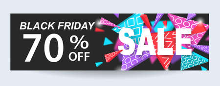 Black Friday Sale Banner Design Templateのイラスト素材