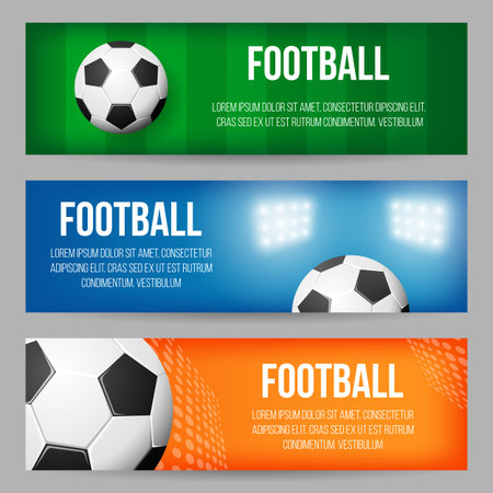 Football Stadium Banner Templates setのイラスト素材