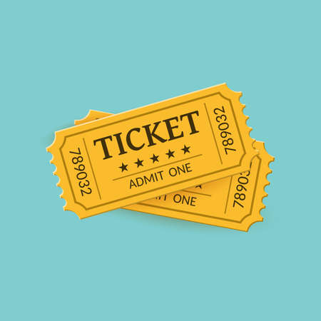 Cinema tickets on background. Retro styleのイラスト素材