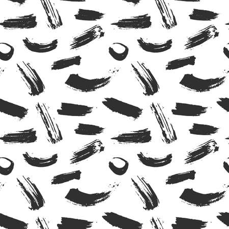 Vector creative seamless pattern with hand drawn brush strokesのイラスト素材