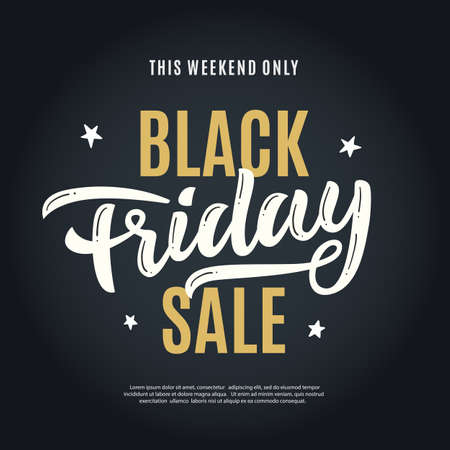 Black Friday Sale Web Banner Design Templateのイラスト素材