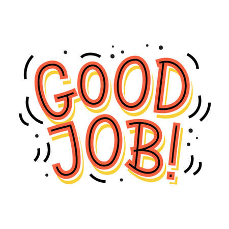 Good Job. Greeting card, bannerのイラスト素材