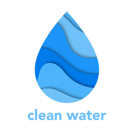 Water drop logo design templateのイラスト素材