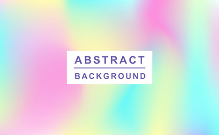 Holographic retro 80s, 90s vector futuristic cover. Abstract poster, flyer template. Mesh gradient shapes. Trendy minimal colorful branding design background.のイラスト素材